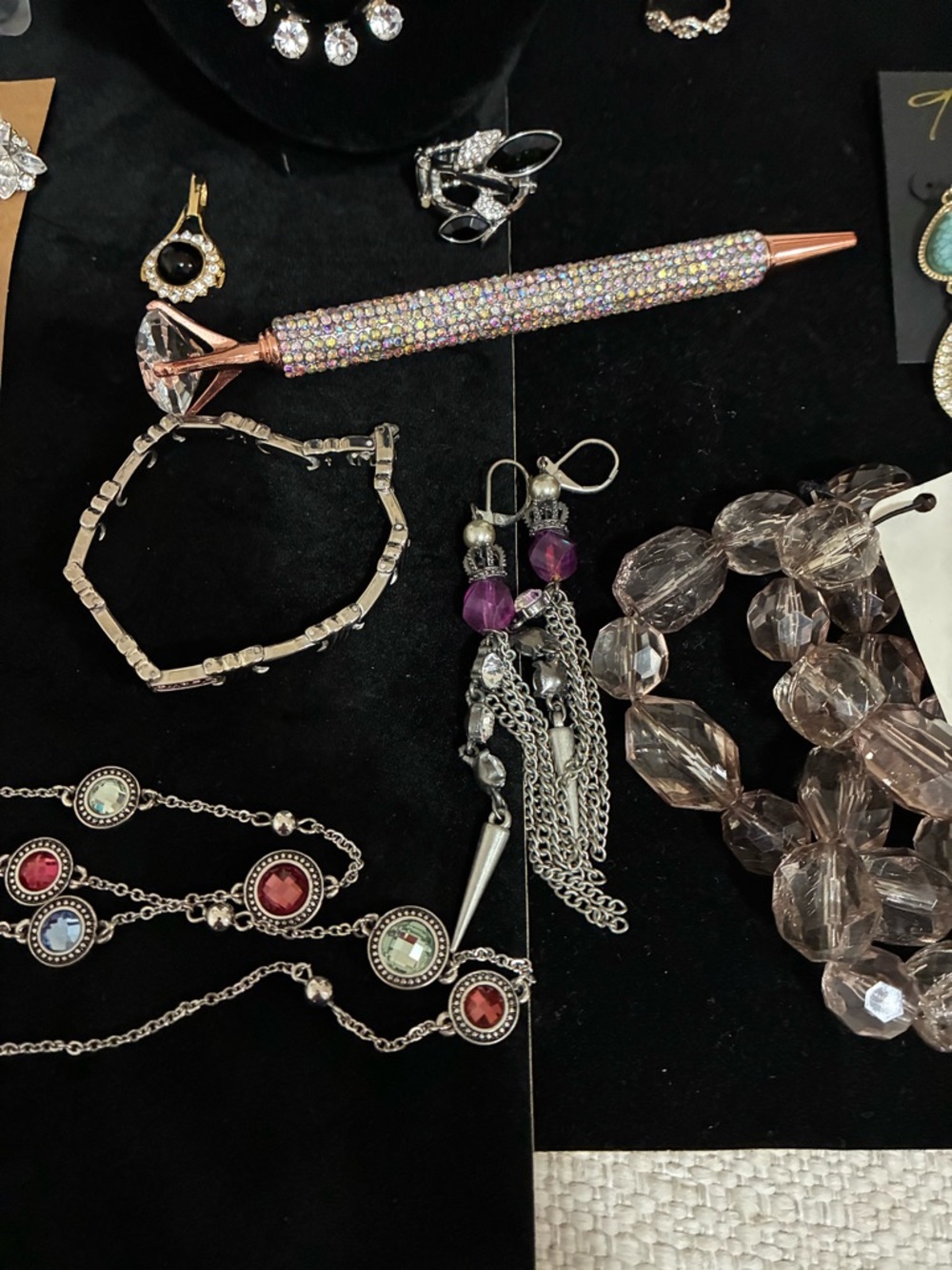 EUC Bling Statement Jewelry Bundle 14 Pc - Picture 4 of 16